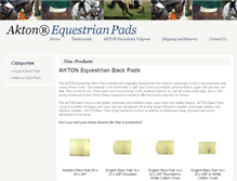 Tablet Screenshot of akton-equestrian-pads.com